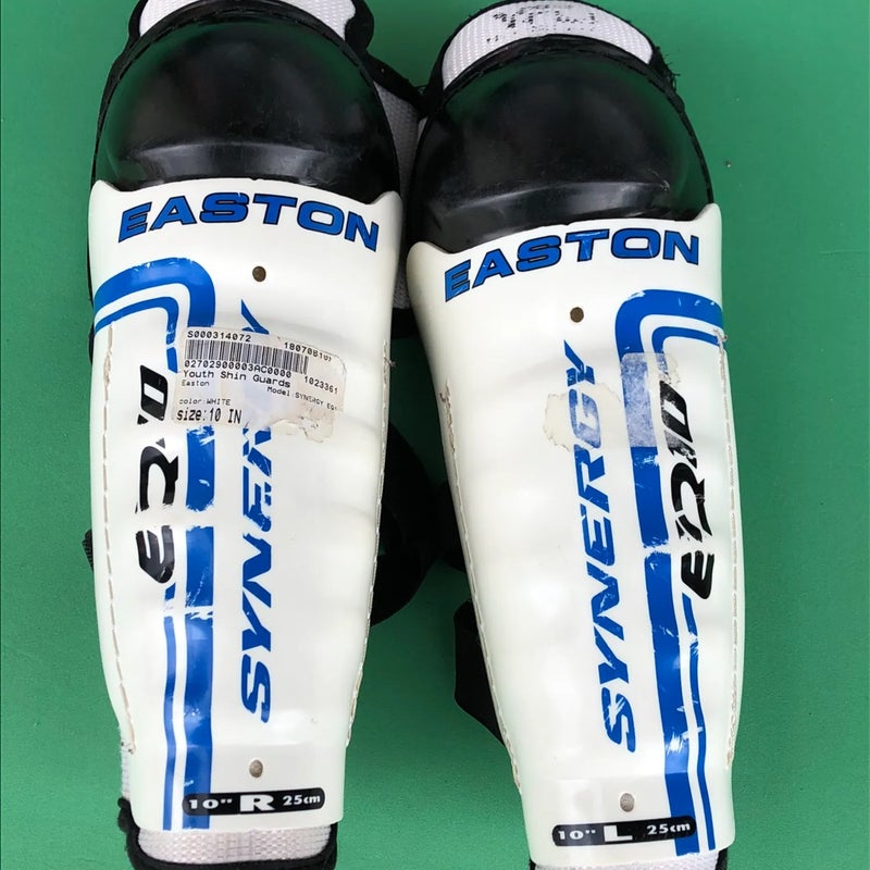 Used Easton EQ50 SYNERGY 20 Hockey Shin Guards Hockey Shin Guards