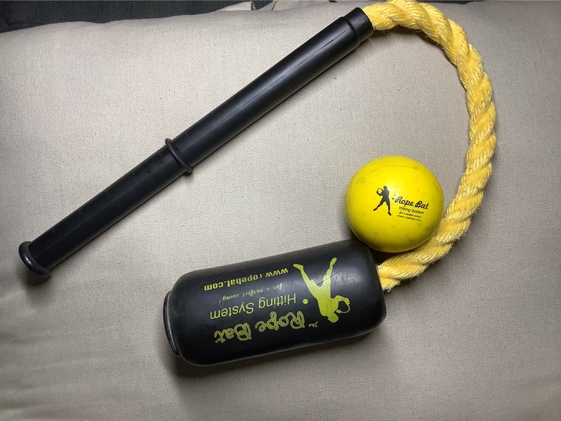 Rope bat hitting system