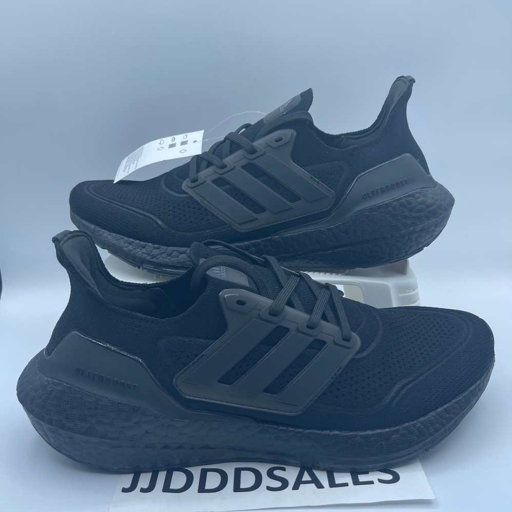 Adidas Ultraboost 21 Athletic Triple Black Running Shoes FY0306 Men's Size 7.5 NWT