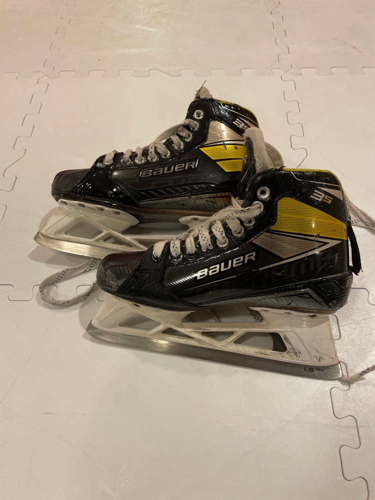Used Bauer Regular Width  Size 7.5 Supreme 3s Hockey Goalie Skates