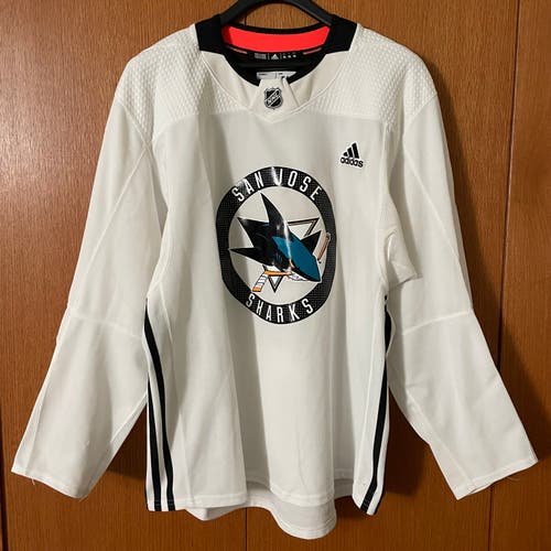 Pro Stock San Jose Sharks Adidas Practice Jersey Sz 56