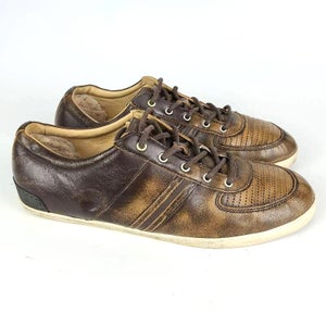 Ugg Australia Mens Brook-Lin Fashion Sneakers Brown Two Tone Leather Lace Up 12