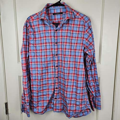 Hammer Made Button Up Shirt Mens Plaid Long Sleeve Size: 41/16