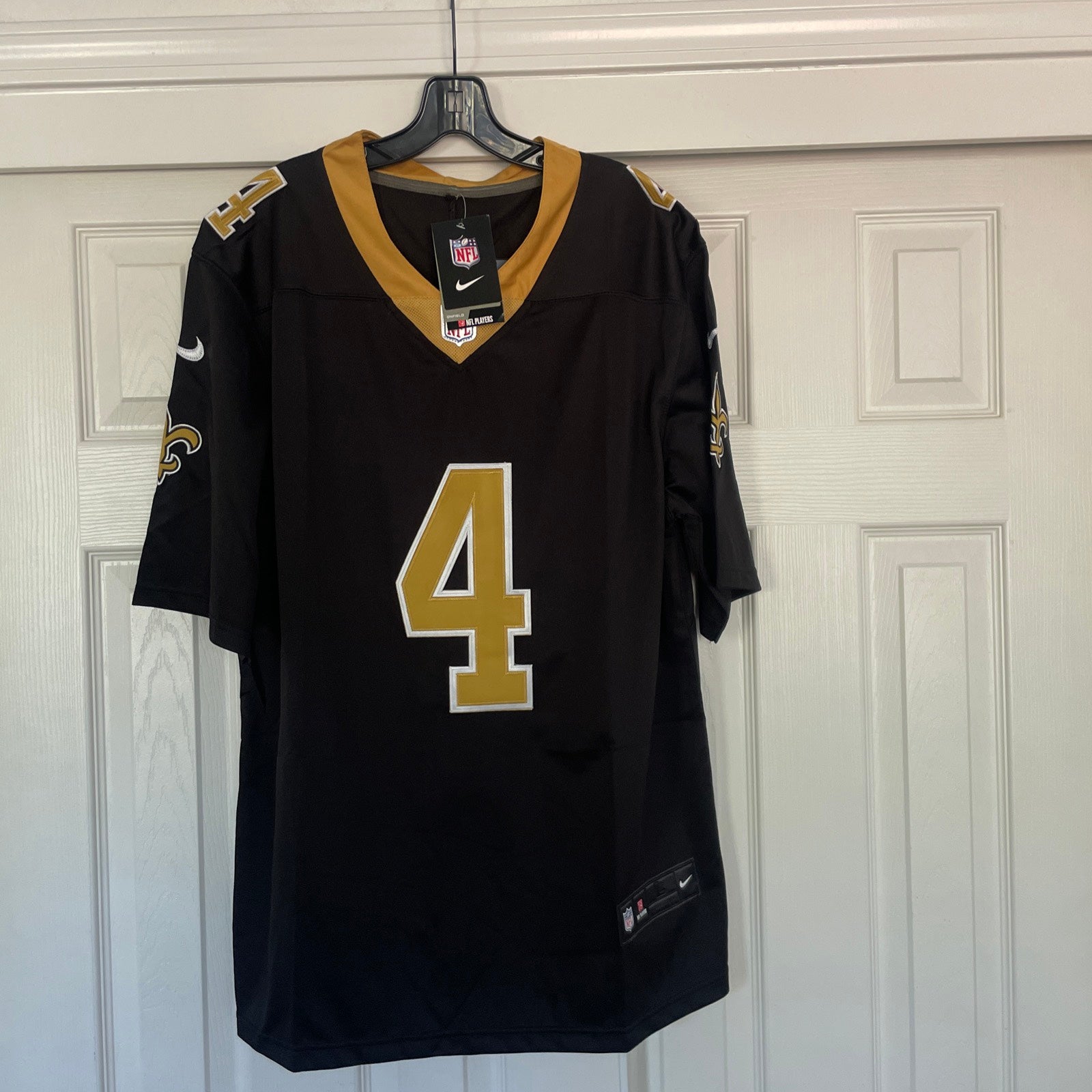 Derek Carr Men's Nike Black New Orleans Saints Custom Game Jersey Size: 3XL