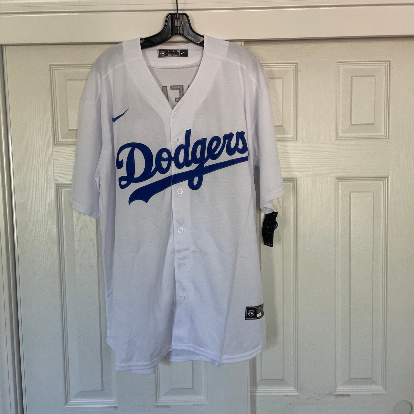 Los Angeles Dodgers BLANK White Nike Engineered Replica Baseball Jersey XL  MLB