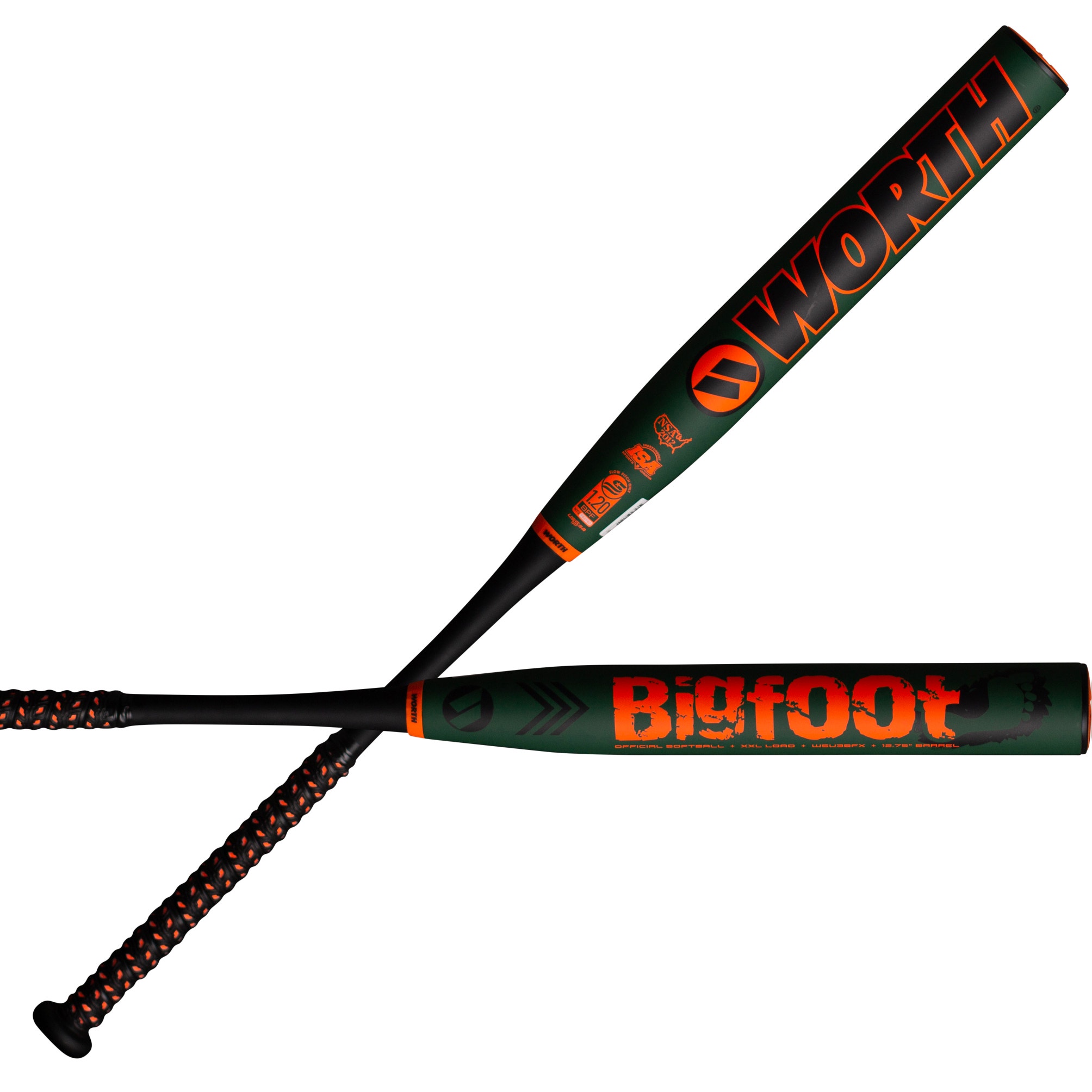 New 2024 Worth Bigfoot XXL 12.75" USSSA Slowpitch Softball Bat WSU3BFX (-8) 26 oz 34"