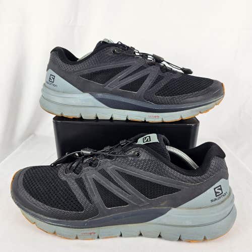 SALOMON Sense Max 2 VIBE Trail Running Shoes Trainers Mens Size 10.5 Black Blue