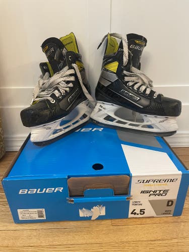 Used Bauer Regular Width  Size 4.5 Supreme Ignite Pro Hockey Skates