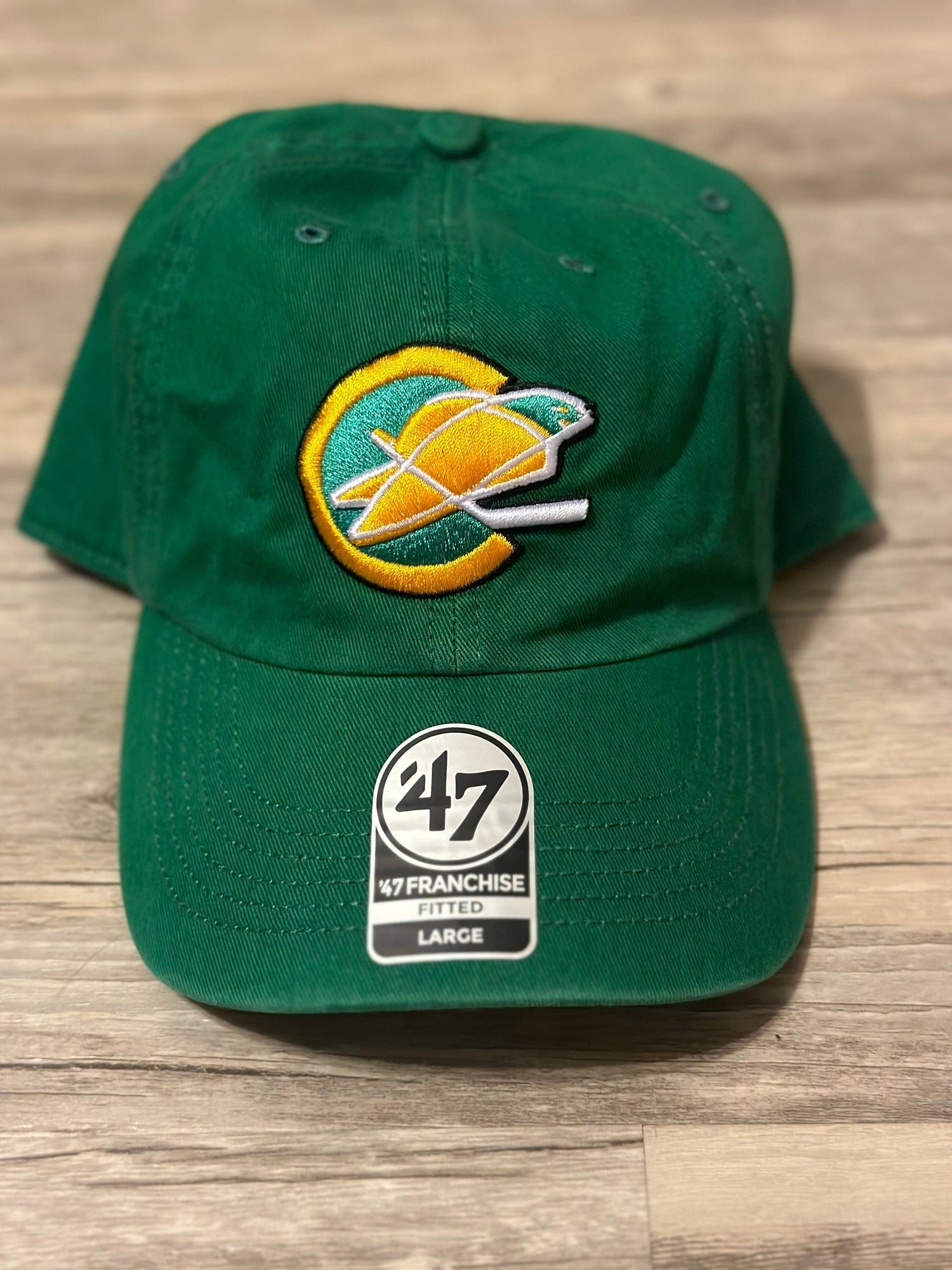 47 Oakland Athletics Green Home Franchise Fitted Hat Size: Large