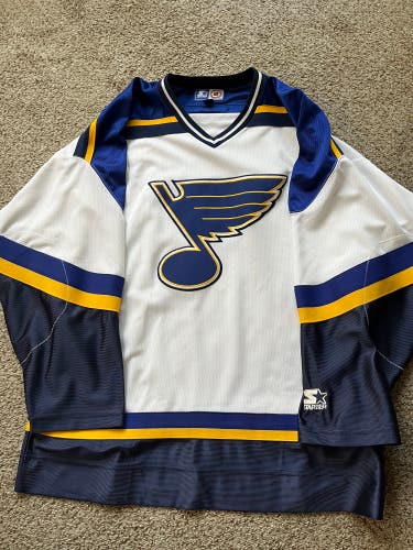 St. Louis Blues White Used XL Starter Jersey
