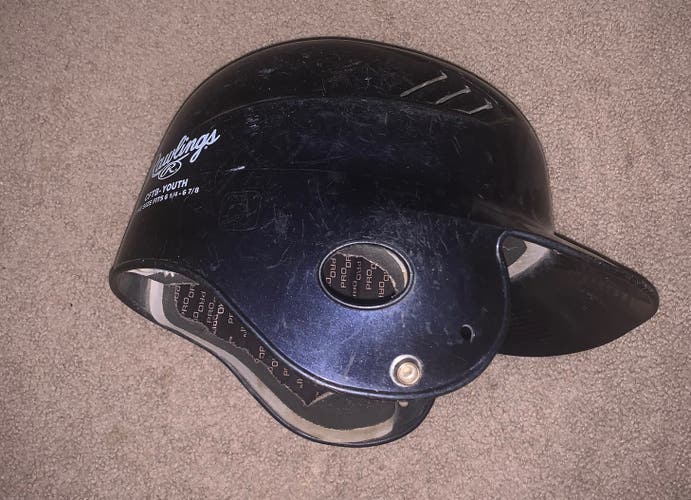 Used 6 1/4 - 6 7/8 Rawlings Batting Helmet