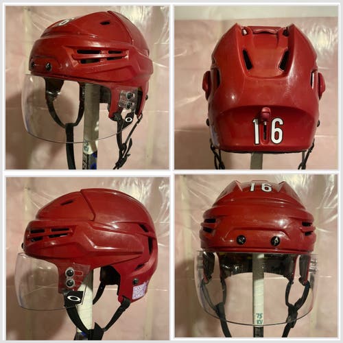 Arizona Coyotes Maroon Bauer Re-Akt Pro Stock Hockey Helmet Medium w/ Oakley Visor