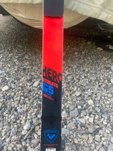Used Unisex 2021 Rossignol 185 cm Racing Hero Athlete GS Skis With Bindings Max Din 15