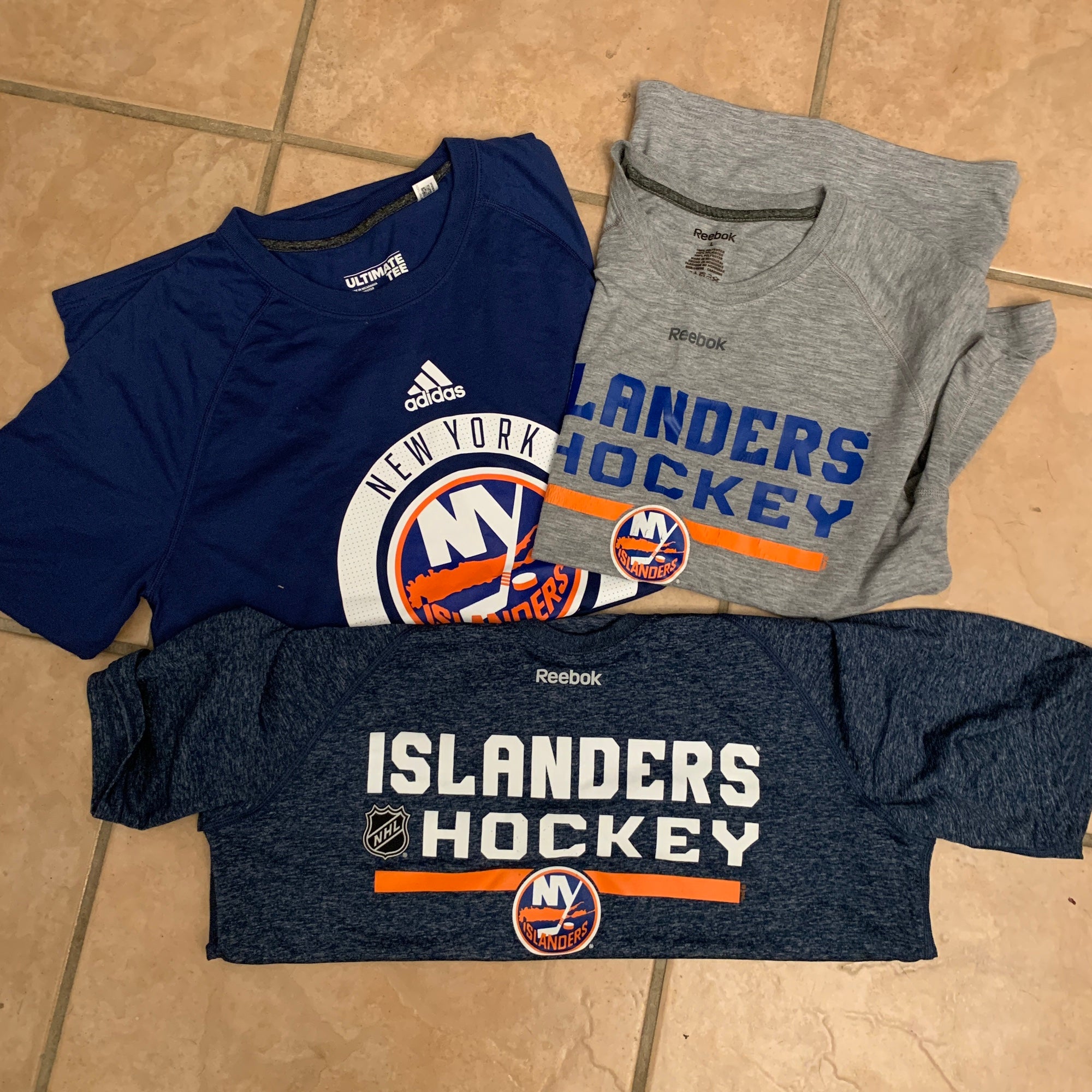 Adidas Ultimate Tee Blue New York Rangers Hockey T-Shirt Size M