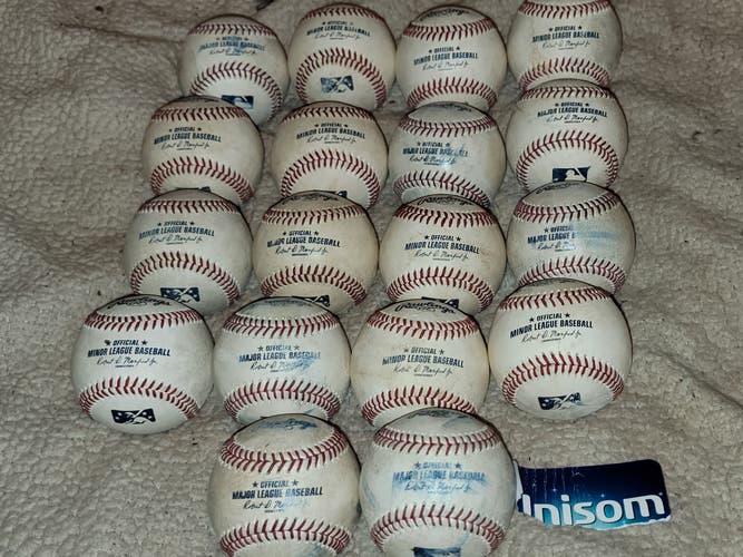 Used Rawlings Official Minor League Baseballs 18 Pack