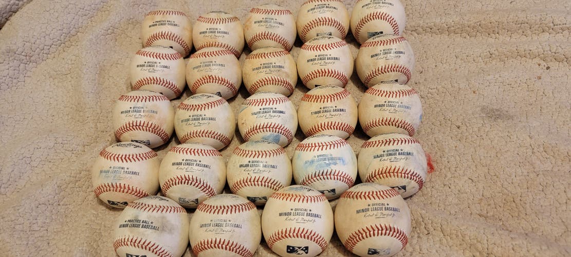 Used Rawlings Official Minor League Baseballs 24 Pack (2 Dozen)