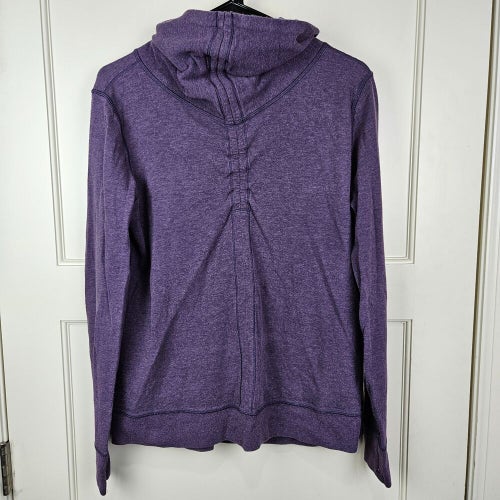 Lululemon Cinch It Up Sweater Women's Size 10 Purple Reversible Stripe