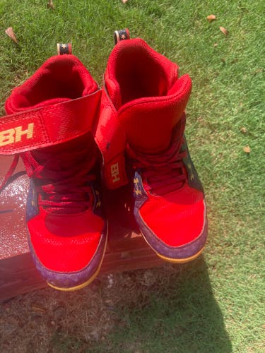 Red Kid's Molded Cleats High Top