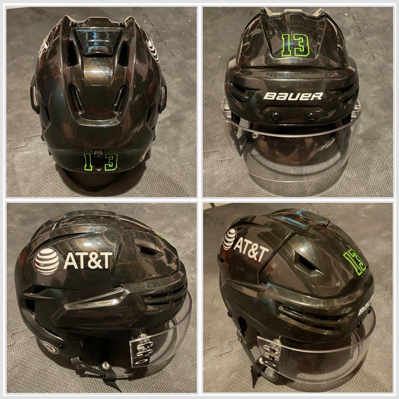 Dallas Stars Blackout Bauer Re-Akt VVN Hockey Helmet Medium Black Mark Pysyk COA Pro Stock