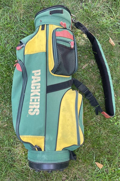 Green Bay Packers Team Golf Stand Bag Green Yellow Carry Straps Used