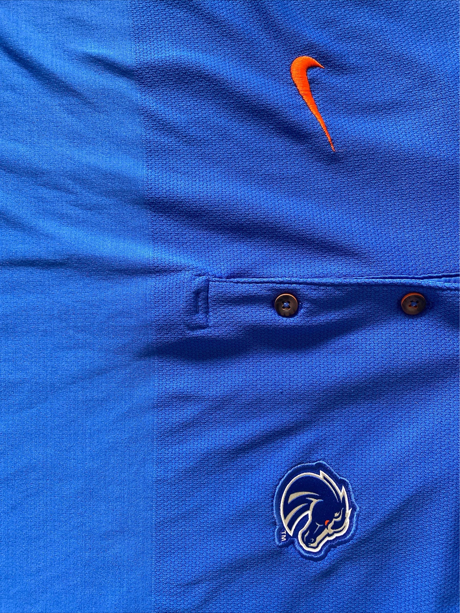 Nike Boise State Broncos Polo Shirt Men's Royal Blue Golf