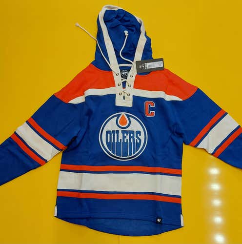 NEW WAYNE GRETZKY OILERS 47 Brand Lacer Jersey Hoodie (9FALAC99-99WG)