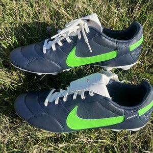 Size 7.5 Men’s 9 Women’s Nike Premier III 3 FG Leather Soccer Cleats Obsidian Green