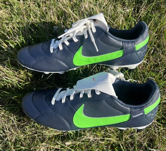 Size 7.5 Men’s 9 Women’s Nike Premier III 3 FG Leather Soccer Cleats Obsidian Green