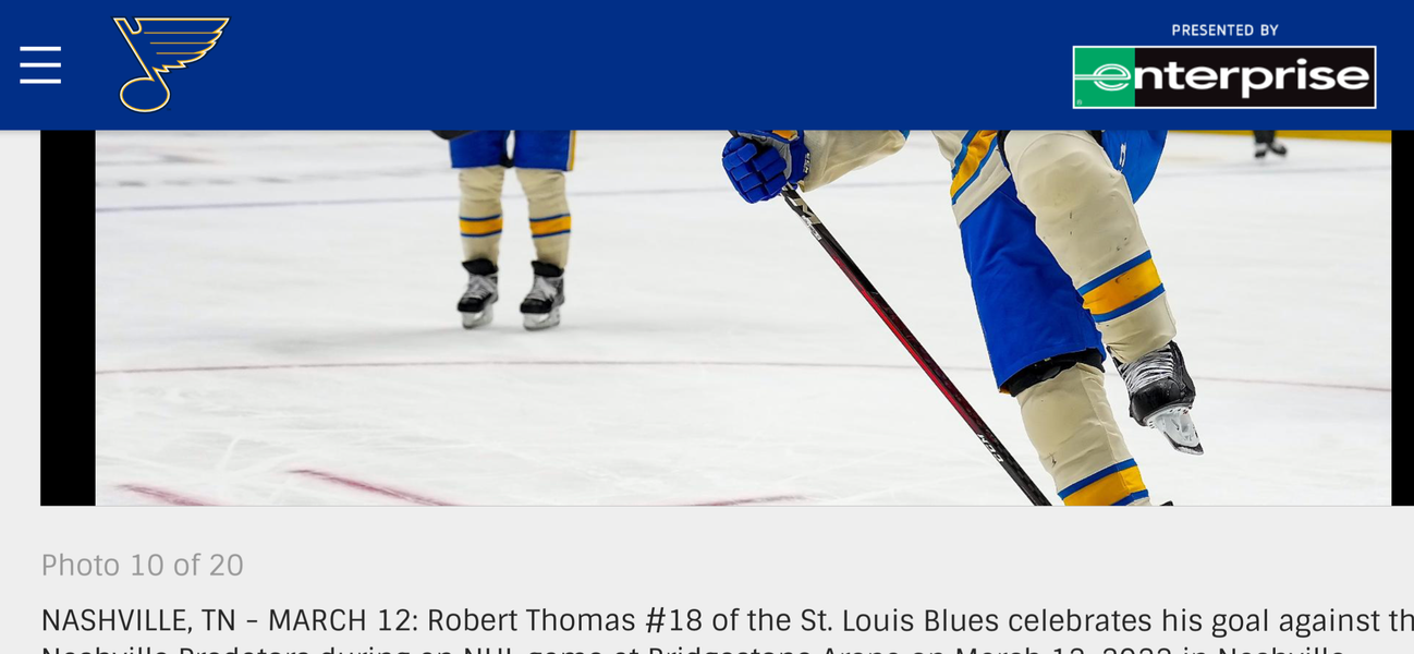 Robert Thomas St Louis Blues game worn 2022 Winter Classic shell and socks  set