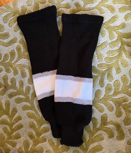 Black Youth Small Athletic Knit Socks