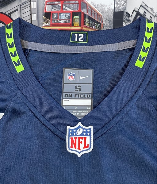 NEW Nike Seattle Seahawks Wilson #3 Navy Blue Football Jersey Mens