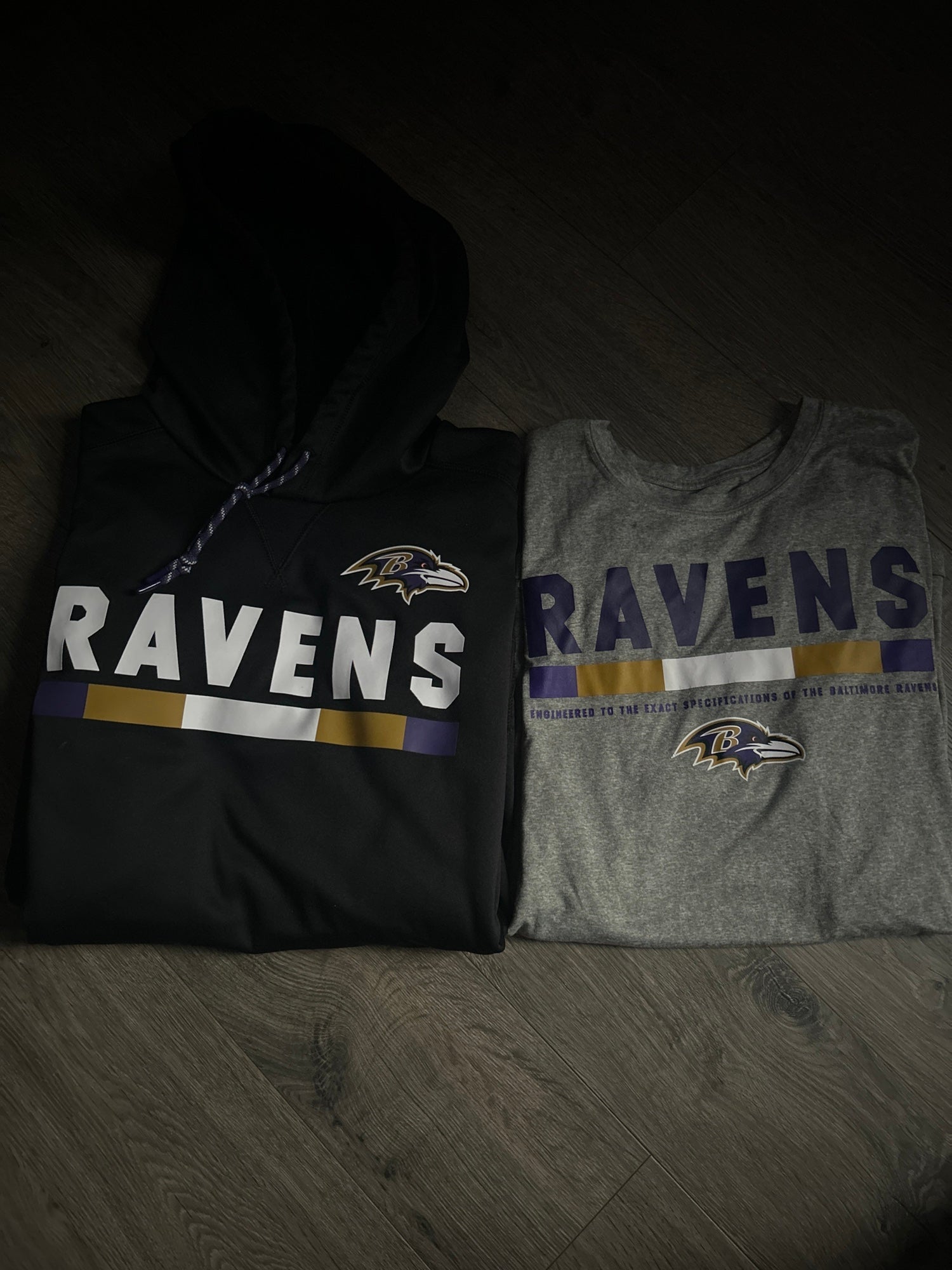 Nike Ravens Sideline Hoodie and Tshirt Bundle