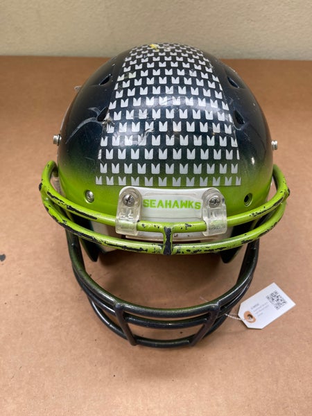 SEATTLE SEAHAWKS Used Riddell Blue Team FOOTBALL HELMET Medium Display Game