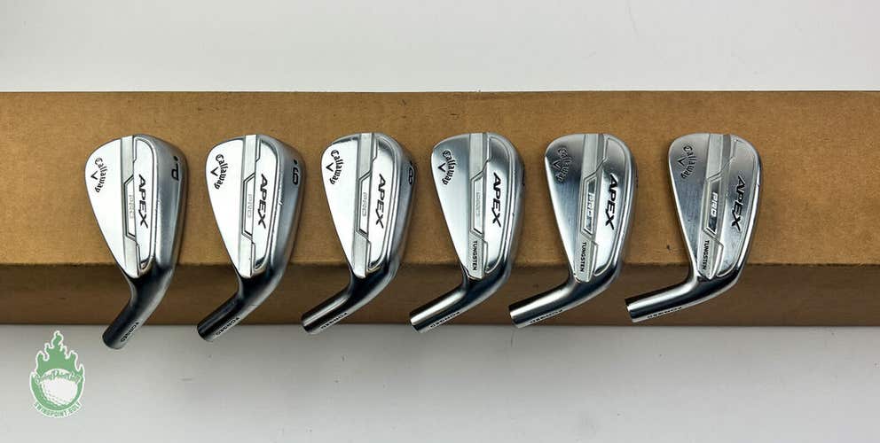 Used Right Handed Callaway APEX Pro Forged '21 Irons 5-PW HEADS ONLY Golf Set