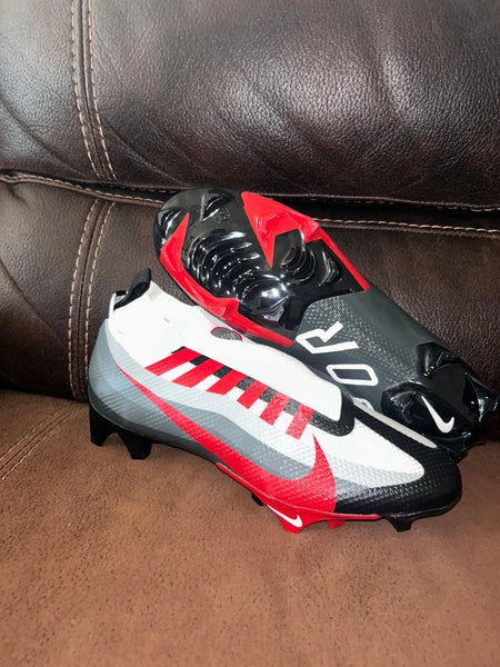 SZ 9 Nike Vapor Edge Pro 360 Men Football Cleats Grey/Red/Wht DV0778-002