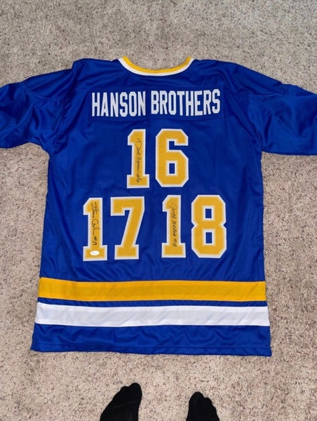 Hanson Brothers #16 #17 #18 Charlestown Chiefs Slap Shot Movie Hockey  Jerseys!
