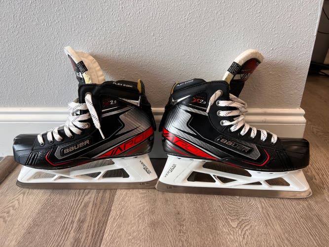 Senior Used Bauer Vapor X2.9 Hockey Goalie Skates Regular Width Size 9.5