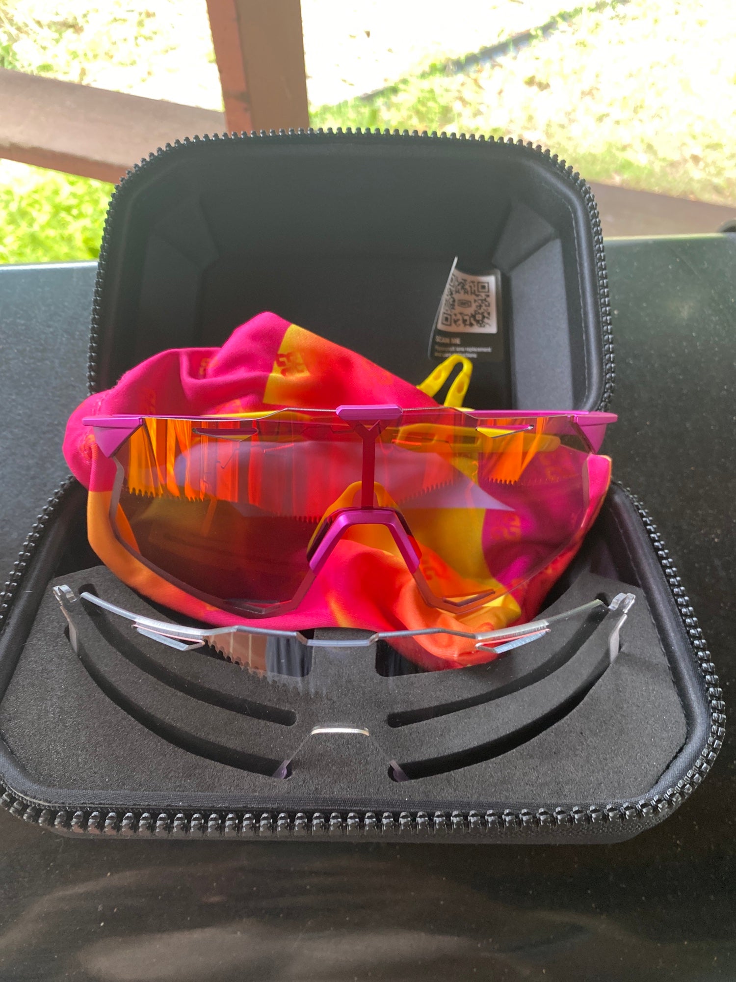 100% Hypercraft Fernando Tatis Jr SE Sunglasses, Pink/Yellow/HiPER Red