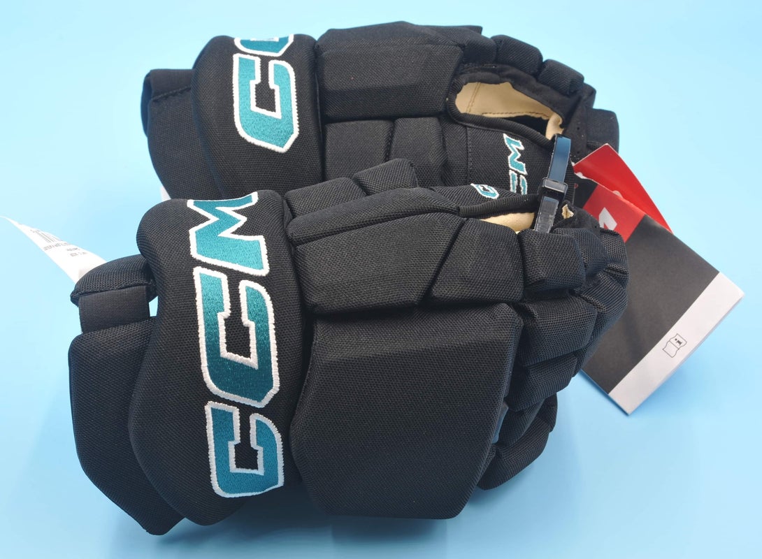 NHL New San Jose Sharks Black Game Issued 14 Inch Gloves
