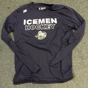 NWOT Navy New Balance Jacksonville Icemen Long Sleeve Base Layer L or XL