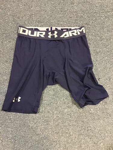 Used Blue Under Armour Compression Shorts Large