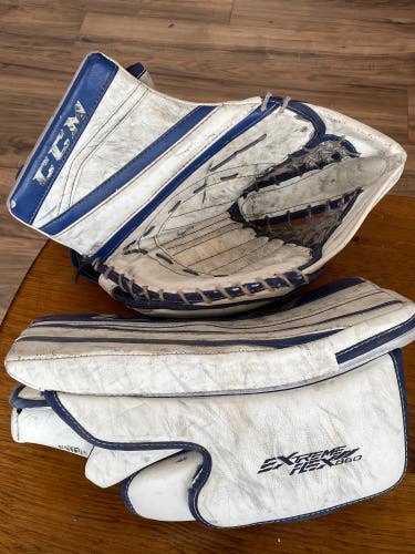 CCM goalie glove and blocker senior