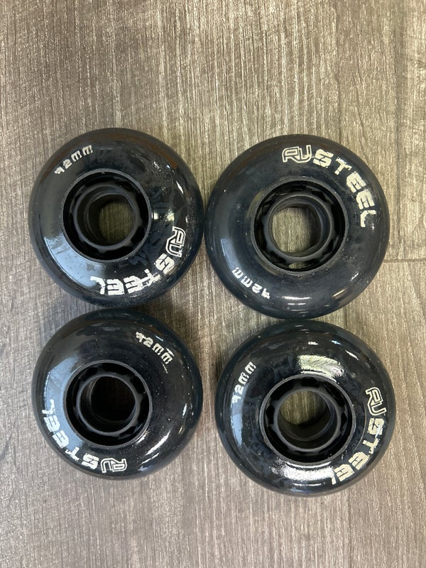 Revision Steel 72mm 4-pack In-line Roller hockey wheels
