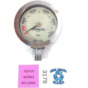 Sherwood 5000 PSI SPG Submersible Scuba Pressure Gauge 5,000 NICE!    #3179