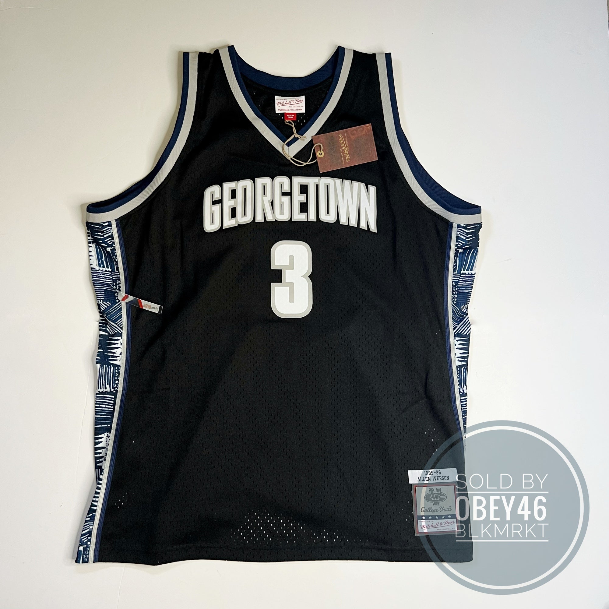 Mitchell & Ness Allen Iverson Georgetown Hoyas Gradient Swingman Jersey  Large