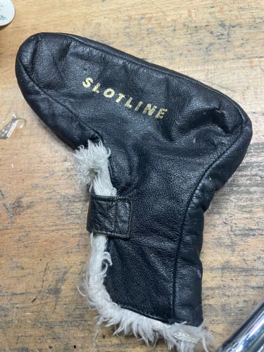 Slotline leather golf putter head cover .