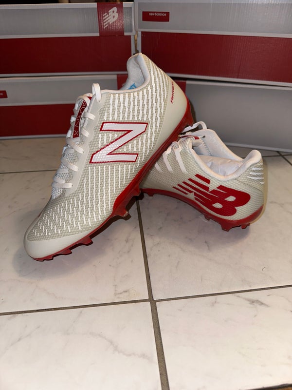 Red New Balance Burn X Low Lacrosse Cleats - Size 10.5