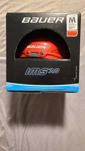 New Medium Bauer IMS 7.0 Helmet Red