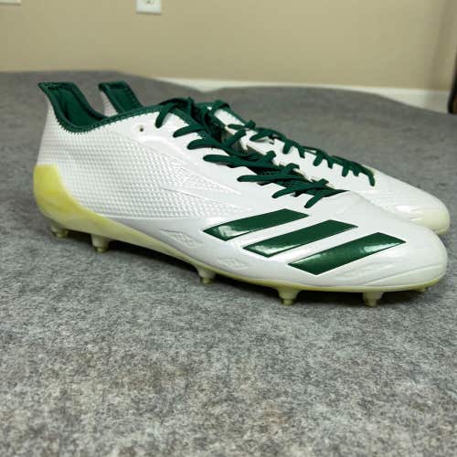 Adidas Mens Football Cleat 15 White Green Lacrosse Shoe Low Adizero 6.0 Sport