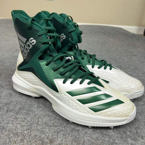 Adidas Mens Football Cleat 14 White Green Shoe Freak High Sport Pair Lineman